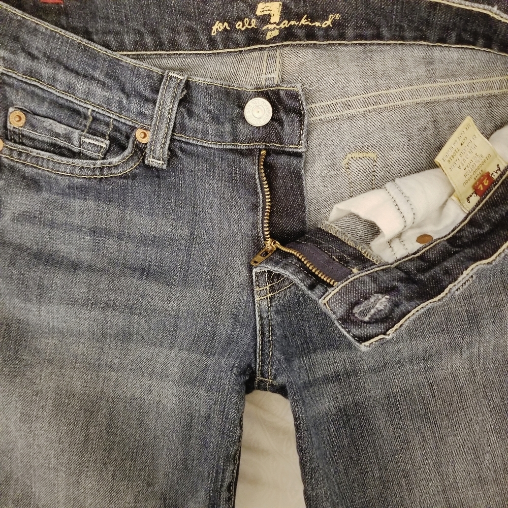 7 for all Mankind dark wash straight leg jeans - Picture 5 of 7